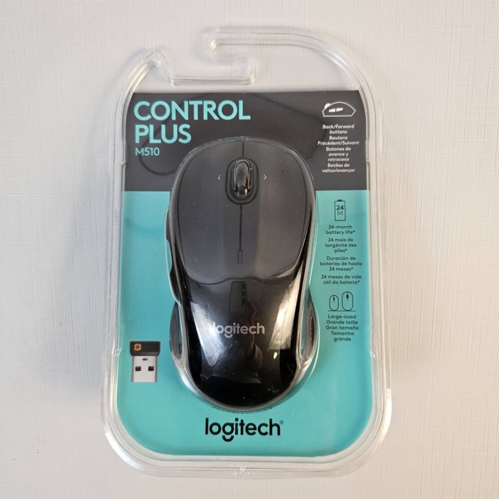 Logitech M510 Wireless Computer Mouse for PC with USB Unifying Receiver